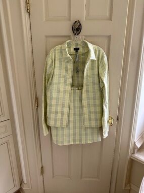 BURBERRY XL PLAID GOLF JACKET & SKORT-XL/NWOT
